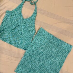 Garage Halter top & Mini skirt Set